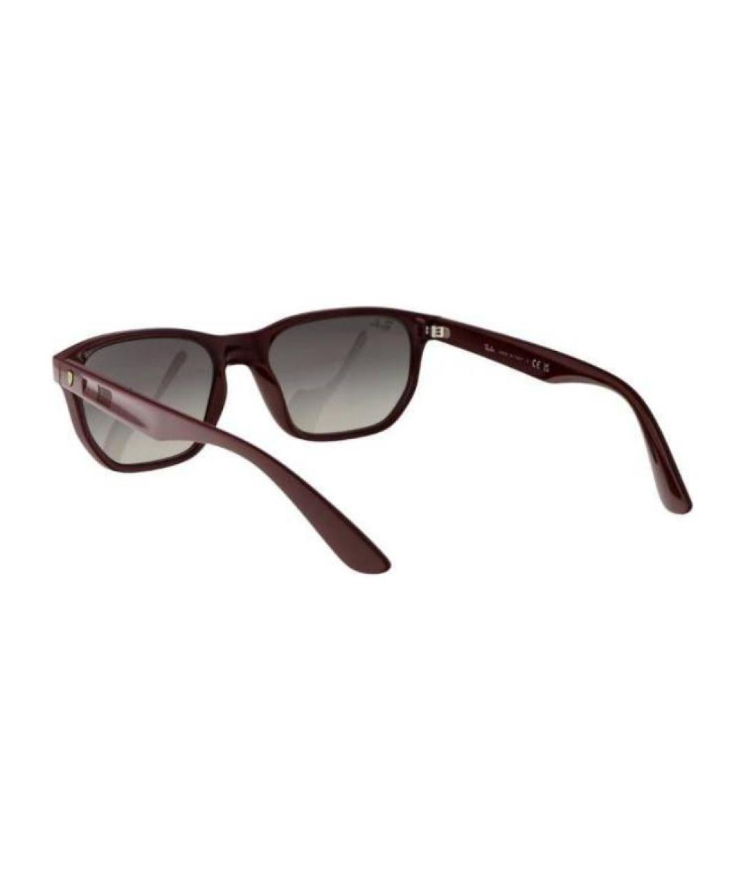 RAY BAN Красные пластиковые солнцезащитные очки, фото 4