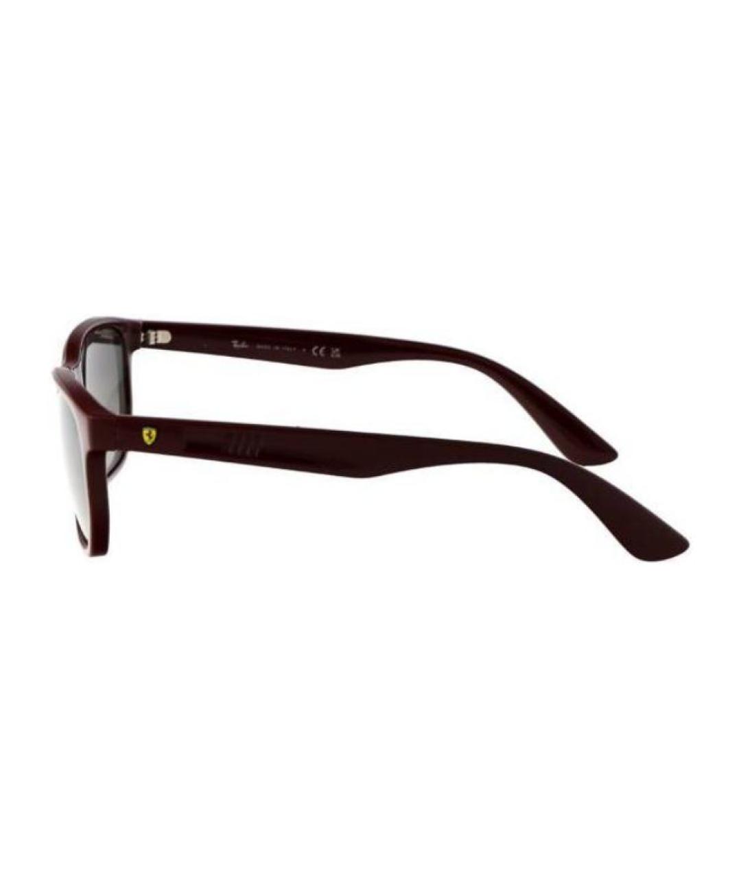 RAY BAN Красные пластиковые солнцезащитные очки, фото 3