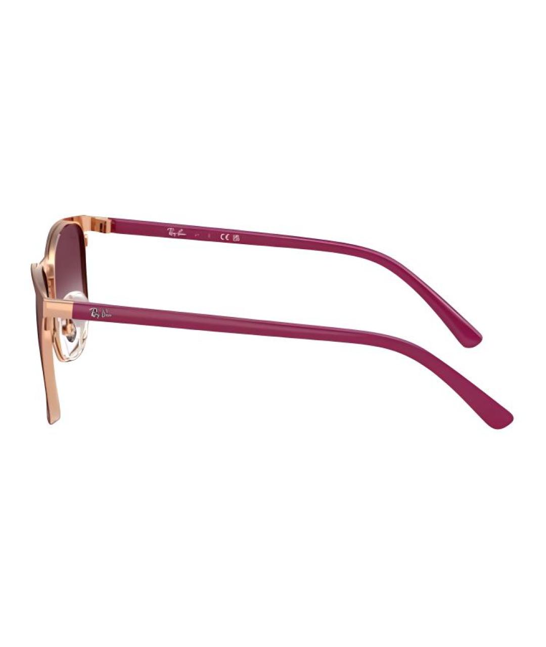 RAY BAN Красные металлические солнцезащитные очки, фото 3