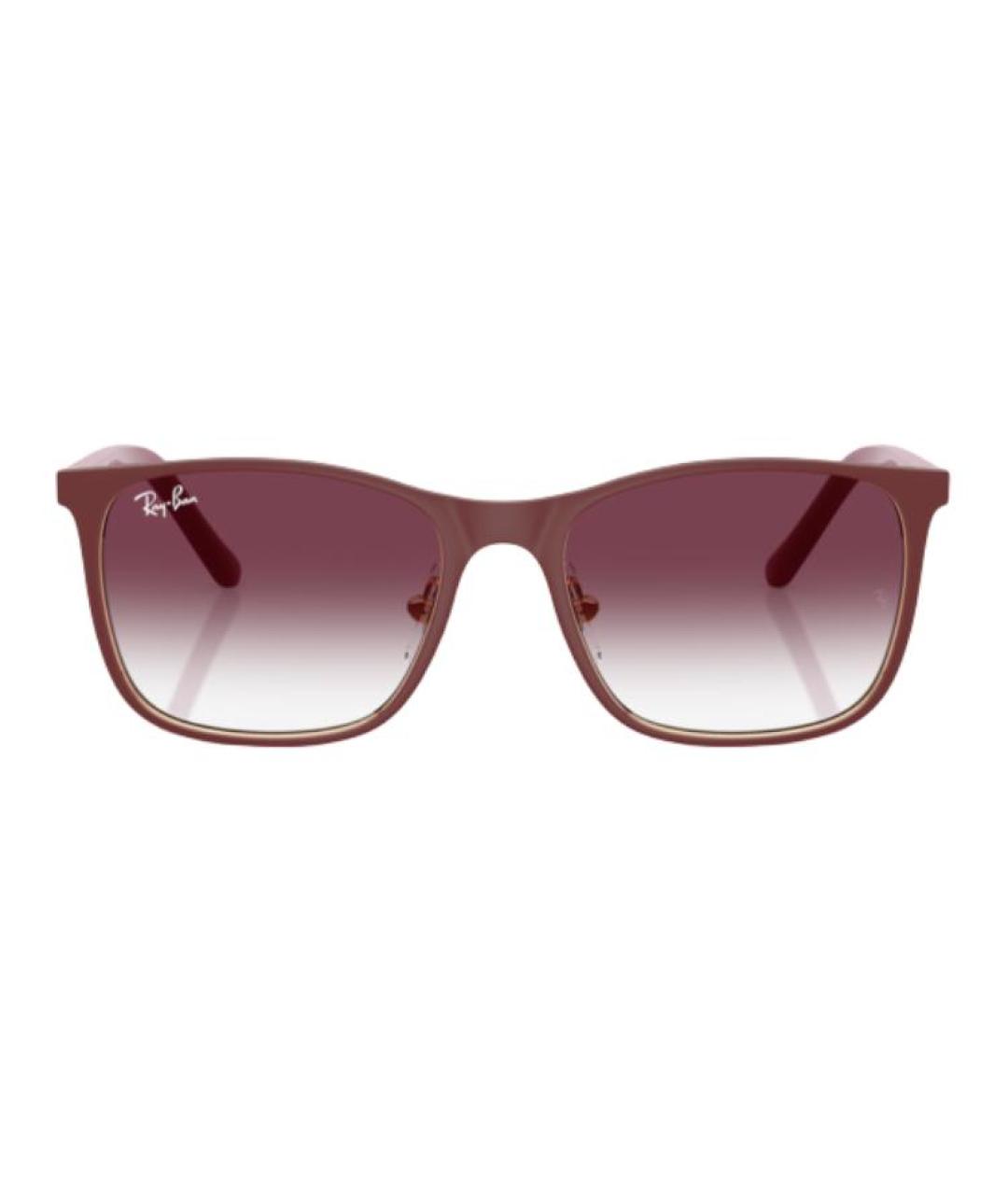 RAY BAN Красные металлические солнцезащитные очки, фото 2