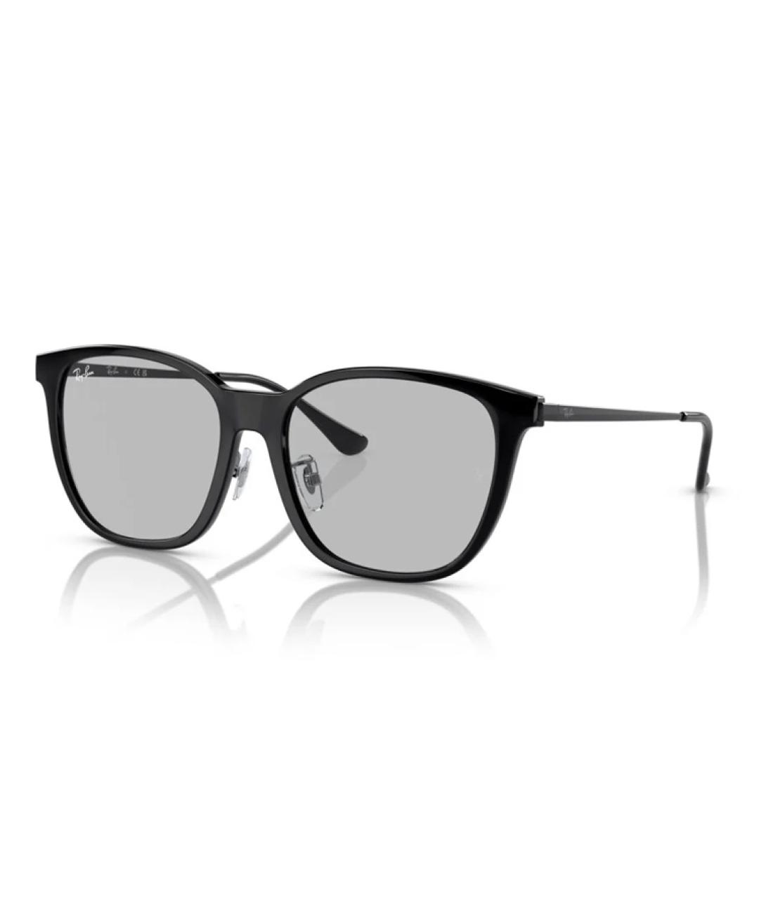 RAY BAN Черные металлические солнцезащитные очки, фото 1