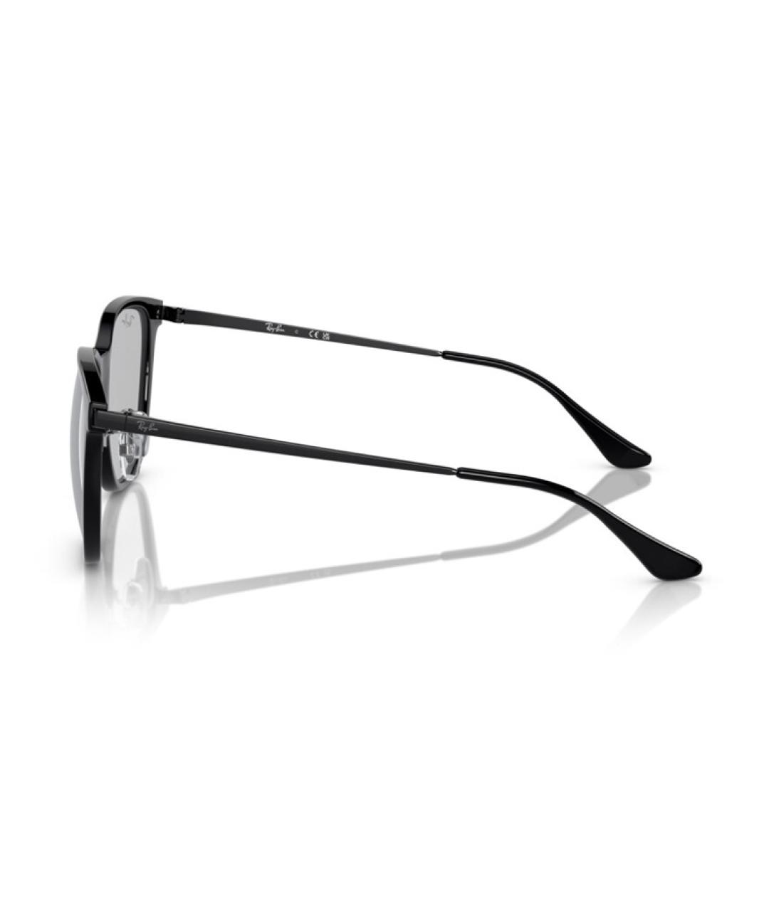 RAY BAN Черные металлические солнцезащитные очки, фото 2