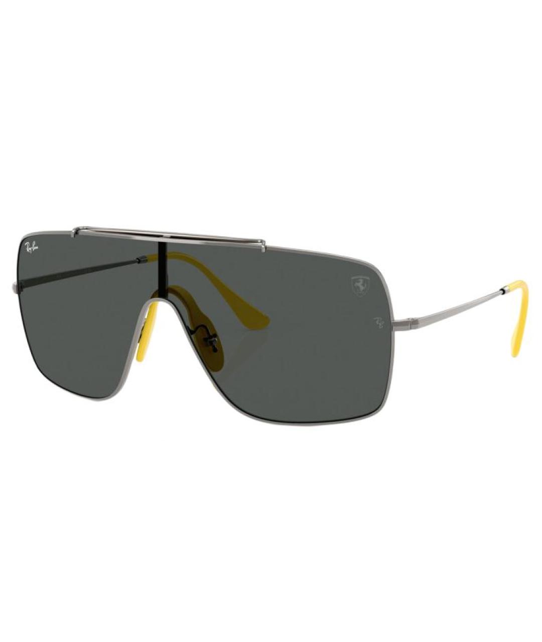 RAY BAN Серые металлические солнцезащитные очки, фото 1