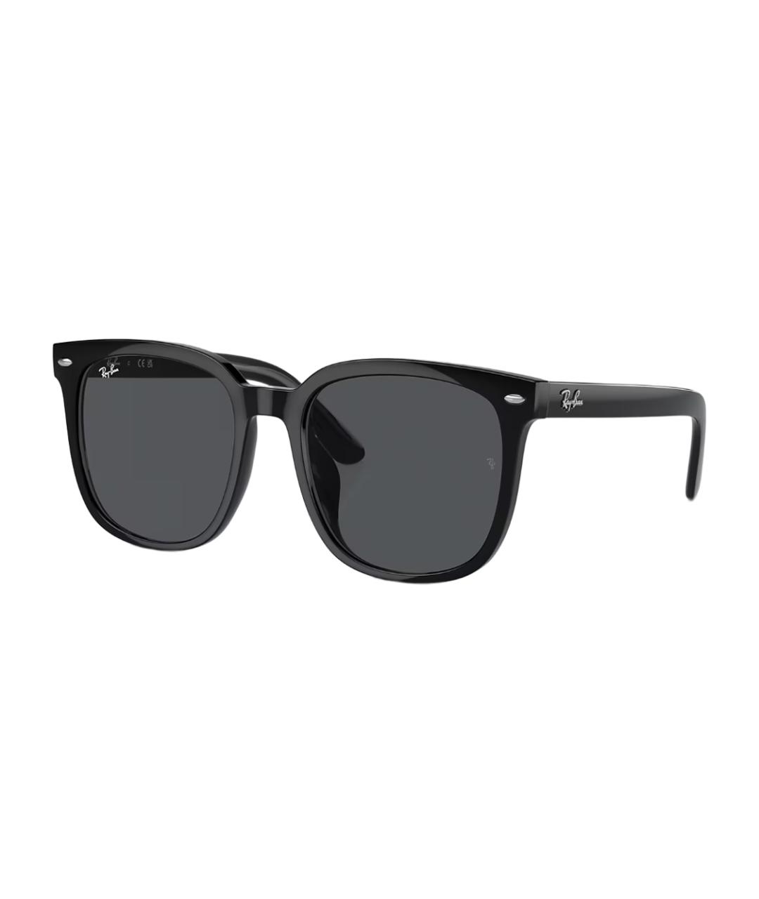 RAY BAN Черные пластиковые солнцезащитные очки, фото 1