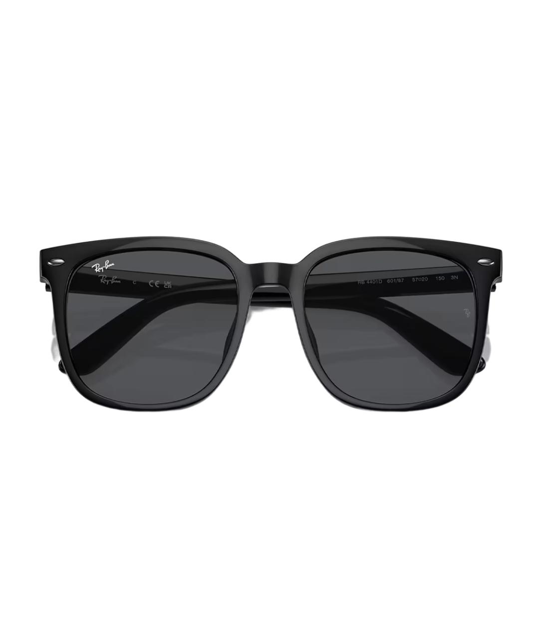 RAY BAN Черные пластиковые солнцезащитные очки, фото 4