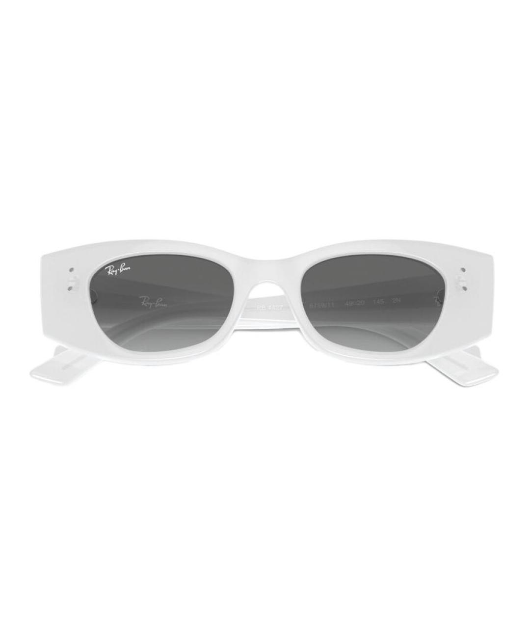 RAY BAN Белые пластиковые солнцезащитные очки, фото 2