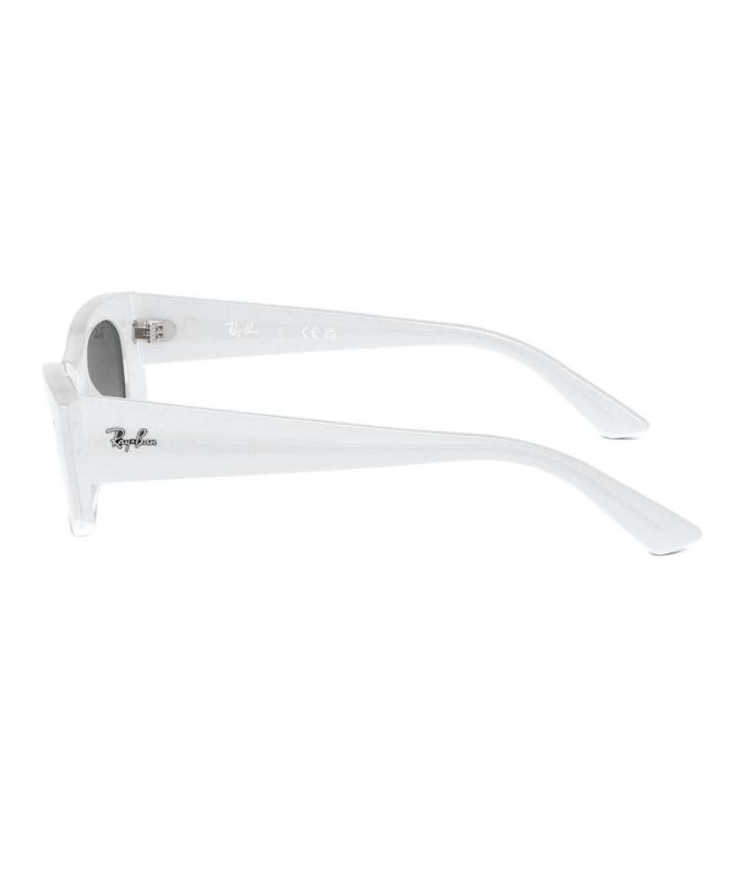 RAY BAN Белые пластиковые солнцезащитные очки, фото 3