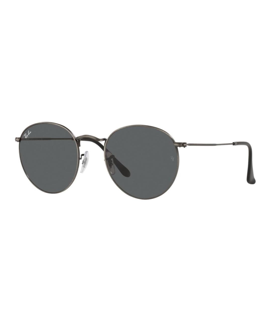 RAY BAN Черные металлические солнцезащитные очки, фото 1