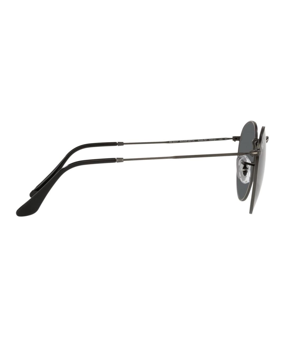 RAY BAN Черные металлические солнцезащитные очки, фото 4
