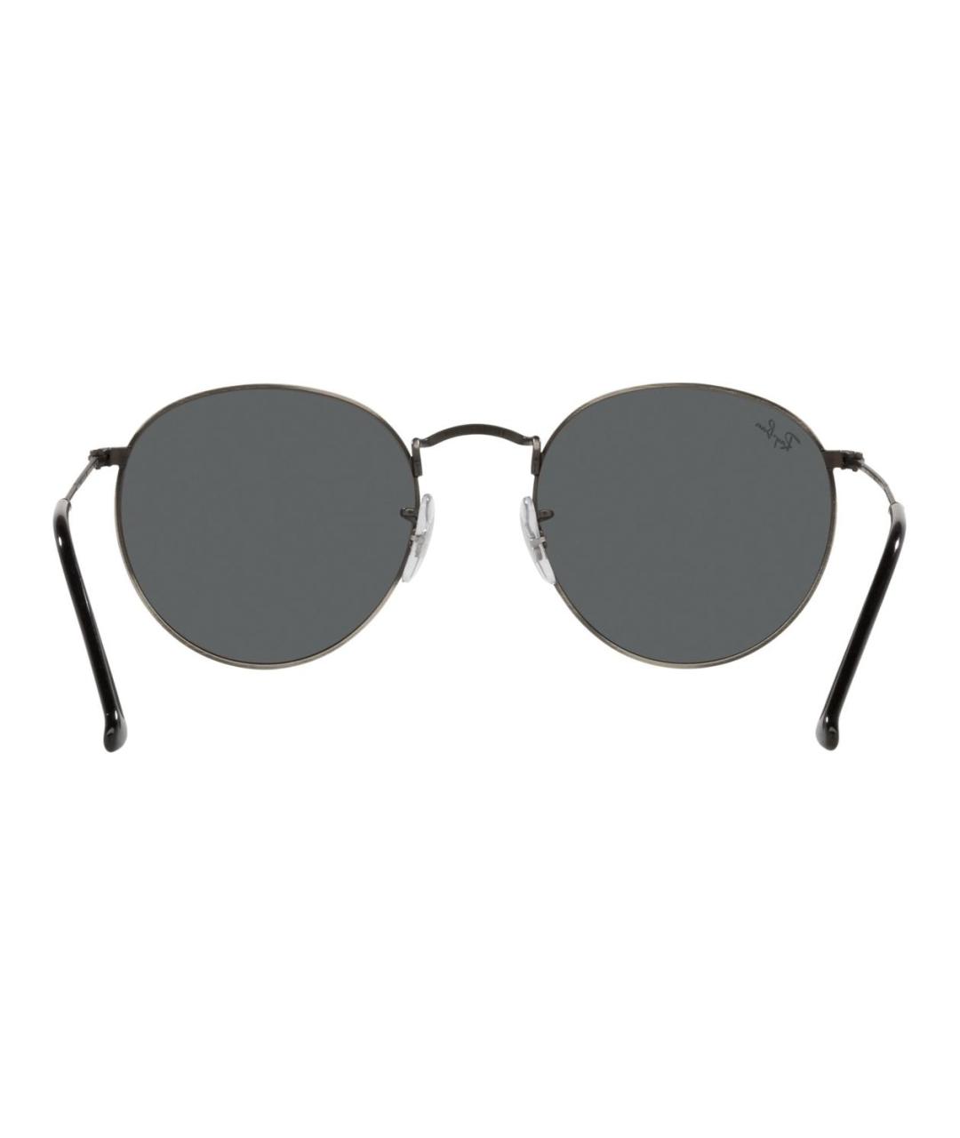 RAY BAN Черные металлические солнцезащитные очки, фото 3