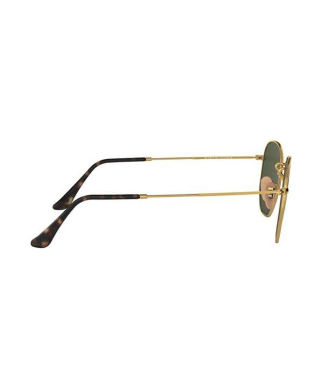 RAY BAN Золотые металлические солнцезащитные очки, фото 3