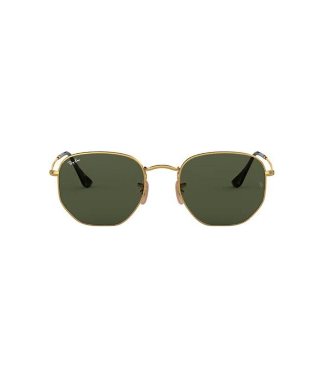 RAY BAN Золотые металлические солнцезащитные очки, фото 1