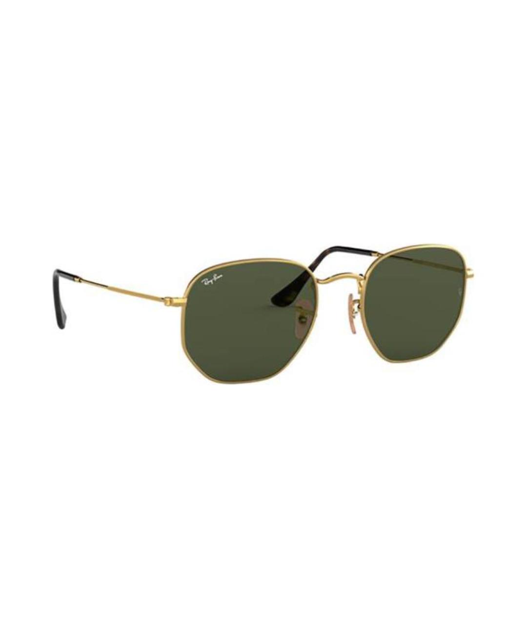 RAY BAN Золотые металлические солнцезащитные очки, фото 2