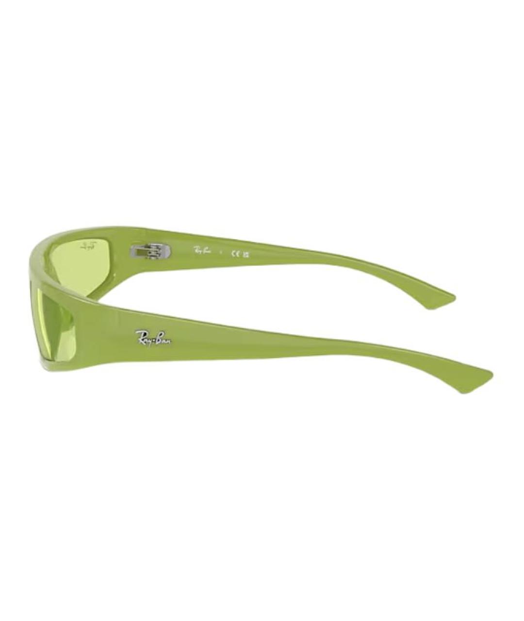 RAY BAN Зеленые пластиковые солнцезащитные очки, фото 3