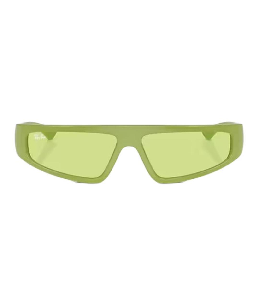 RAY BAN Зеленые пластиковые солнцезащитные очки, фото 2