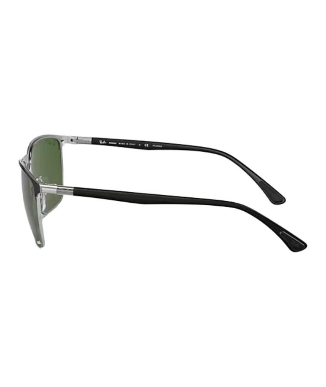 RAY BAN Черные металлические солнцезащитные очки, фото 5
