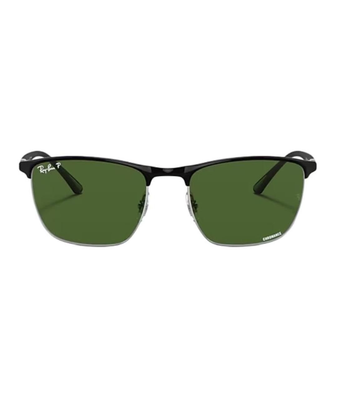 RAY BAN Черные металлические солнцезащитные очки, фото 2