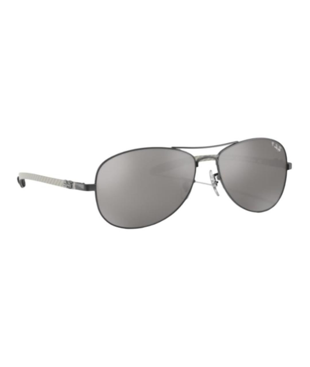 RAY BAN Черные металлические солнцезащитные очки, фото 2