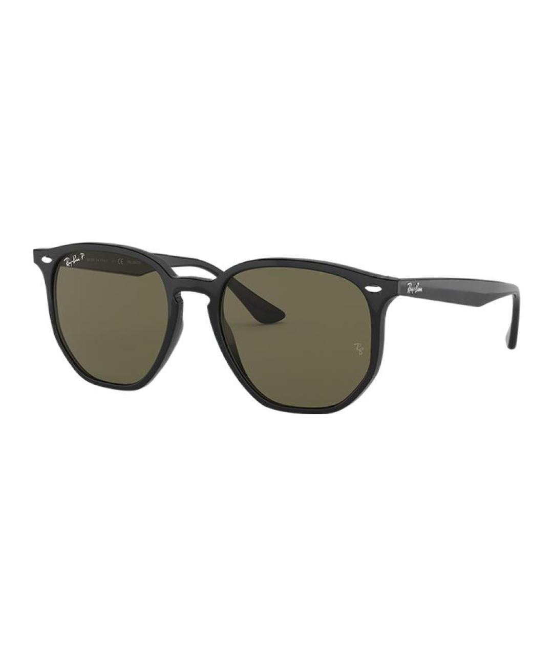 RAY BAN Черные пластиковые солнцезащитные очки, фото 1