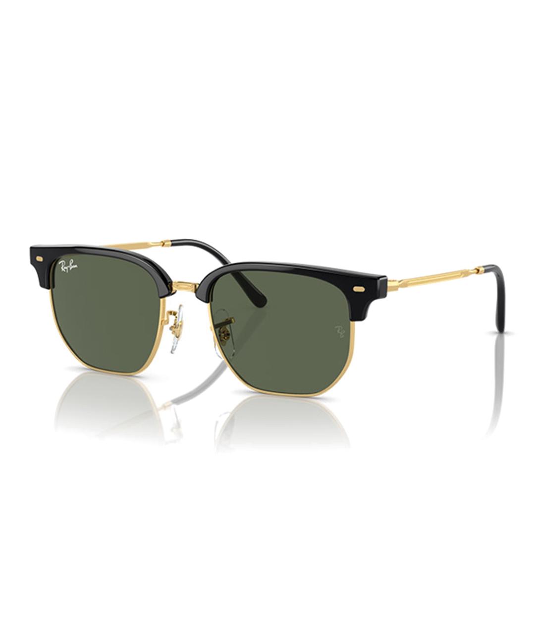 RAY BAN Золотые металлические солнцезащитные очки, фото 1