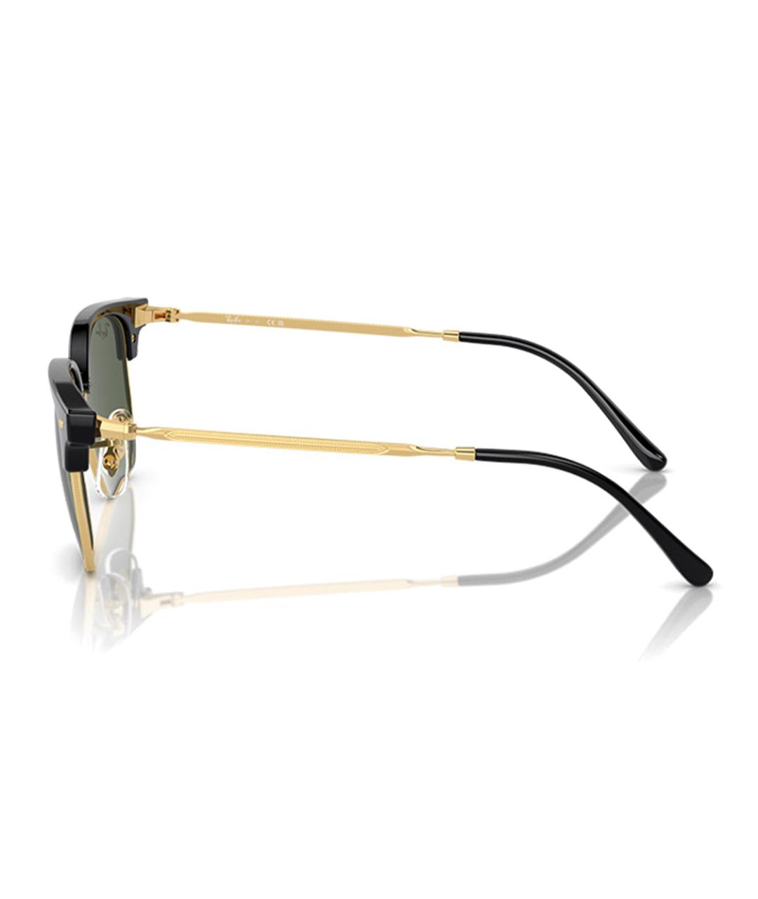 RAY BAN Золотые металлические солнцезащитные очки, фото 3