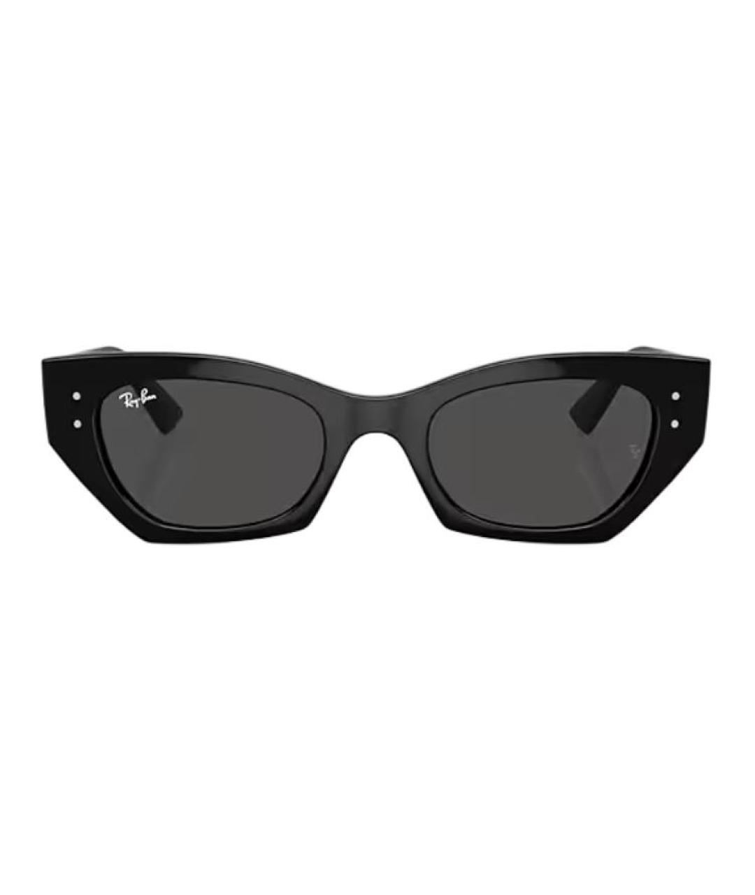 RAY BAN Черные пластиковые солнцезащитные очки, фото 2