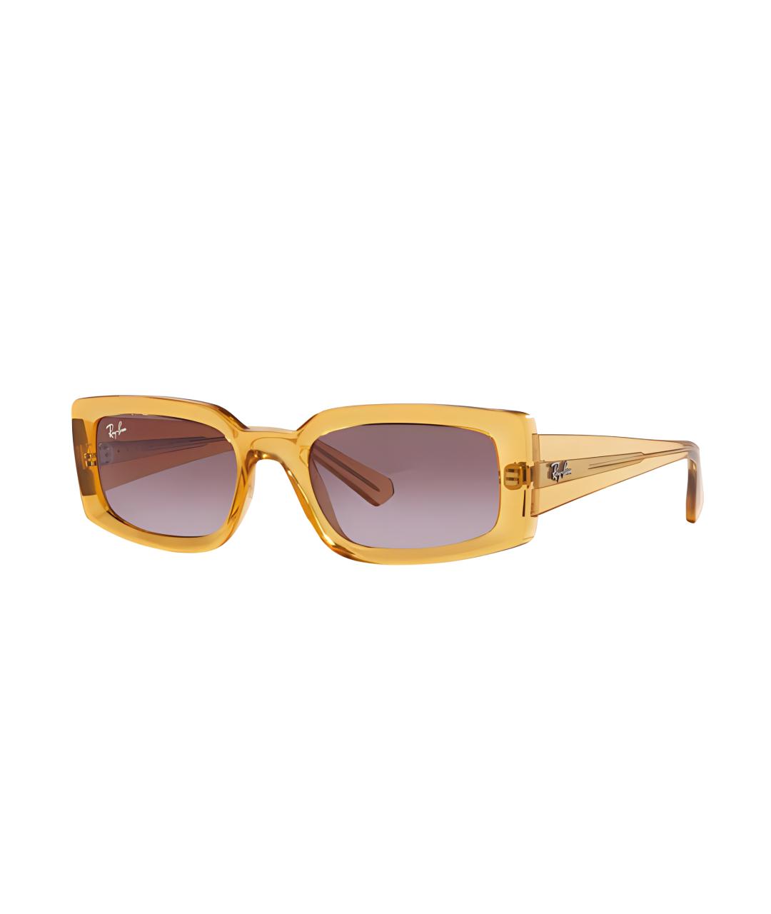 RAY BAN Оранжевые пластиковые солнцезащитные очки, фото 4