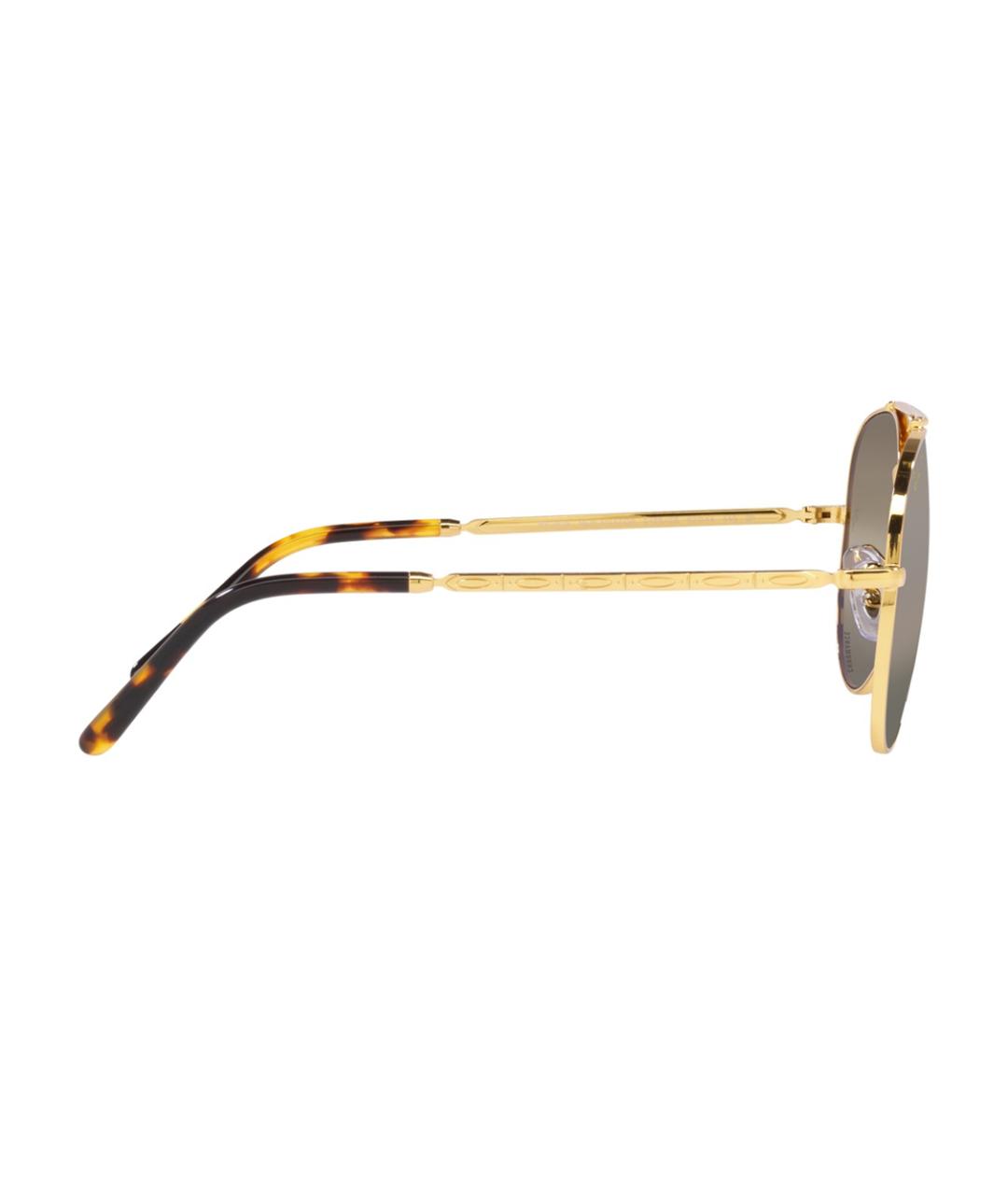 RAY BAN Золотые металлические солнцезащитные очки, фото 5