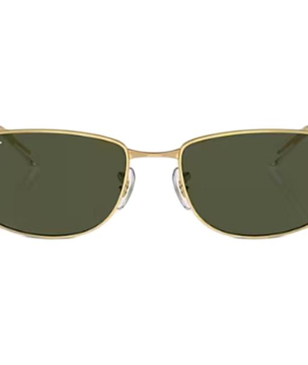 RAY BAN Золотые металлические солнцезащитные очки, фото 3