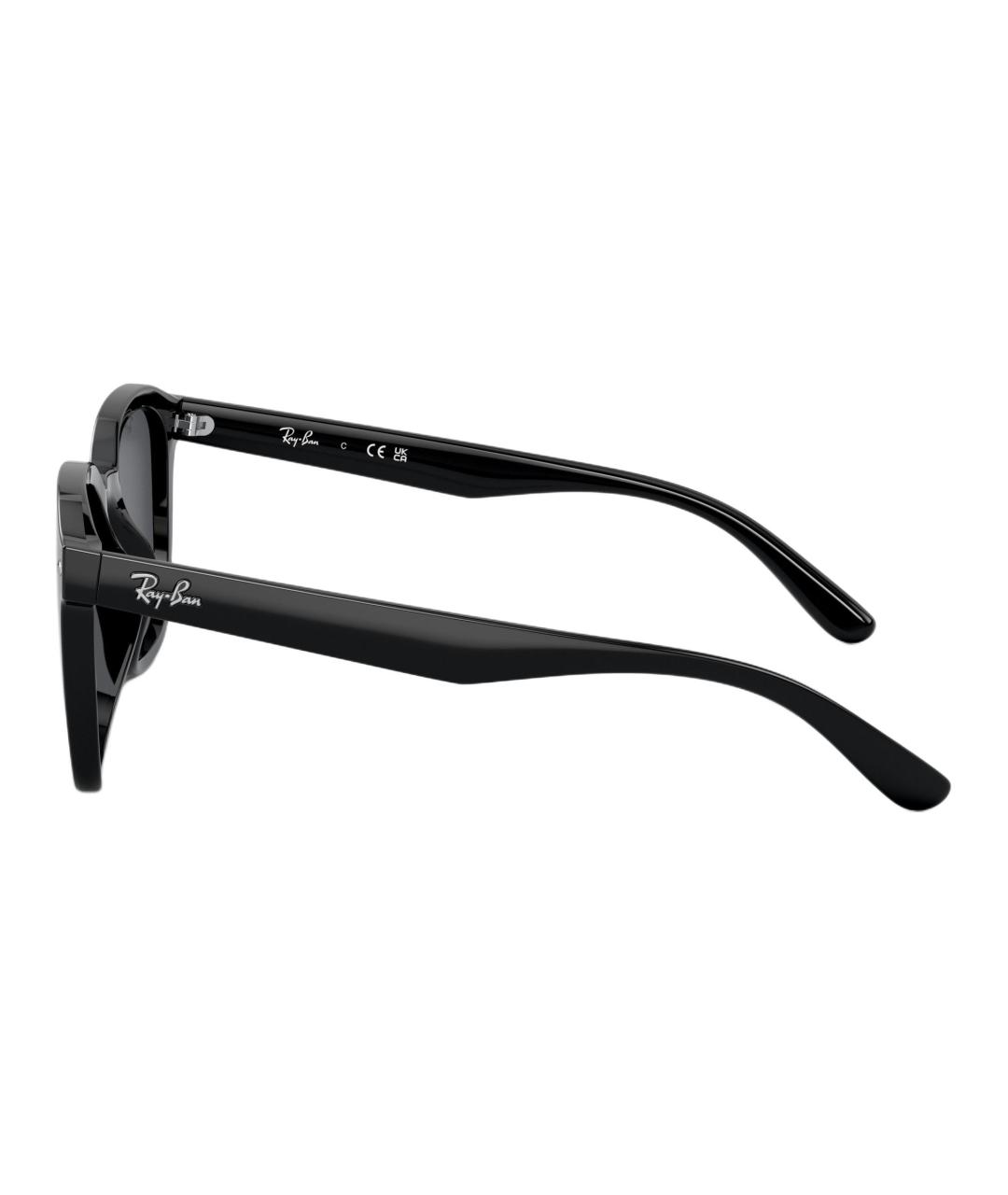 RAY BAN Черные пластиковые солнцезащитные очки, фото 3