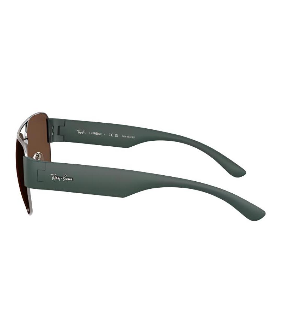 RAY BAN Черные металлические солнцезащитные очки, фото 3