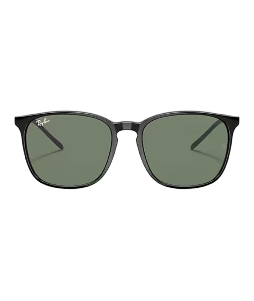 RAY BAN Черные пластиковые солнцезащитные очки, фото 2