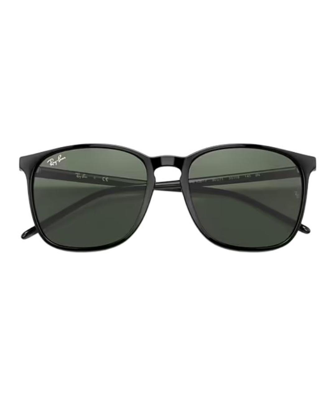 RAY BAN Черные пластиковые солнцезащитные очки, фото 3