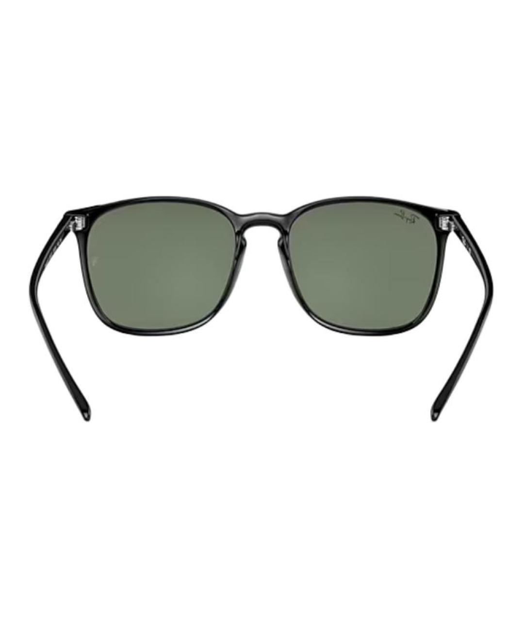 RAY BAN Черные пластиковые солнцезащитные очки, фото 5