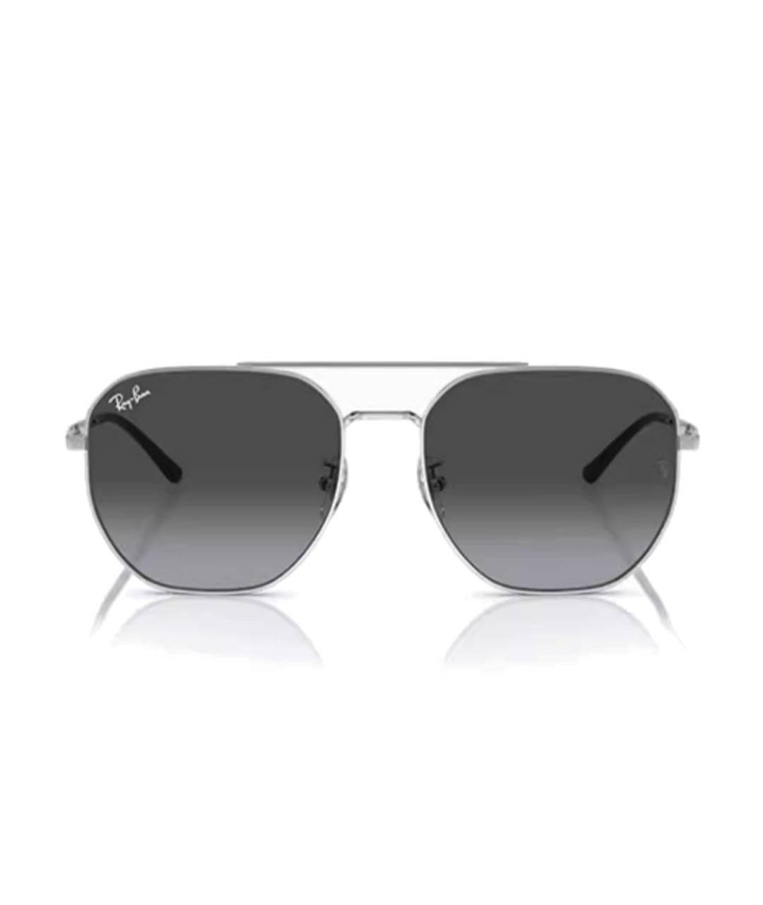 RAY BAN Серебряные металлические солнцезащитные очки, фото 2