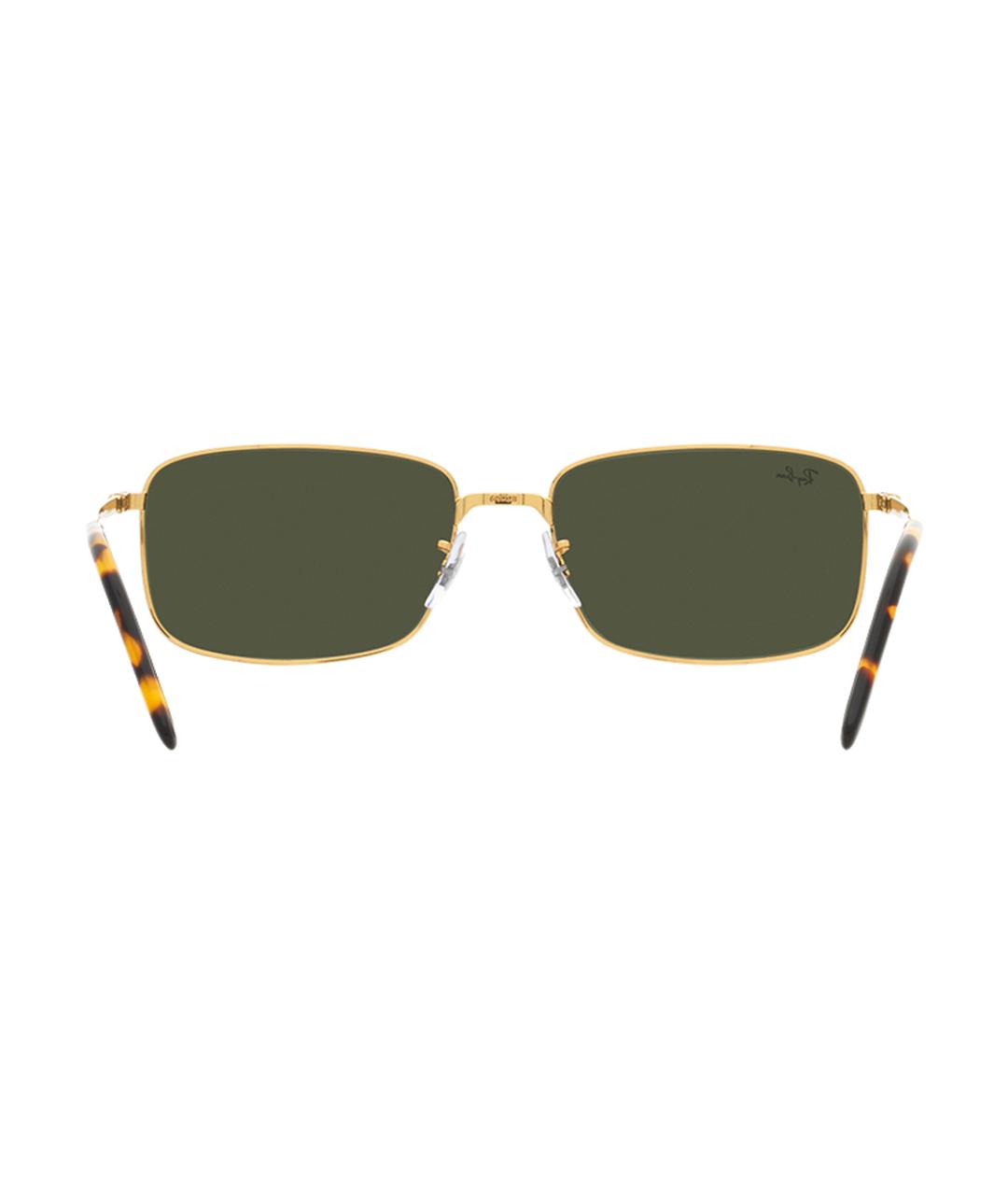 RAY BAN Золотые металлические солнцезащитные очки, фото 4