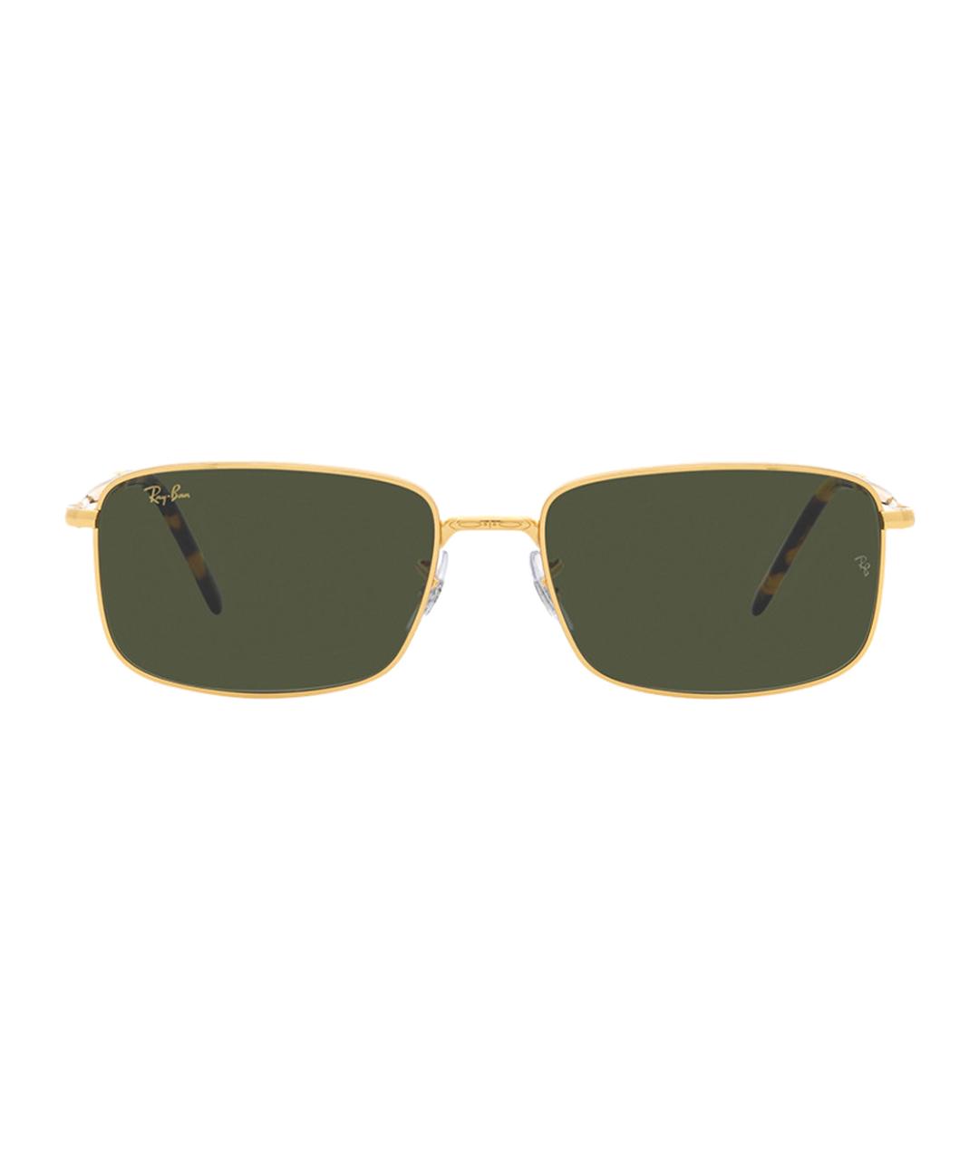 RAY BAN Золотые металлические солнцезащитные очки, фото 2