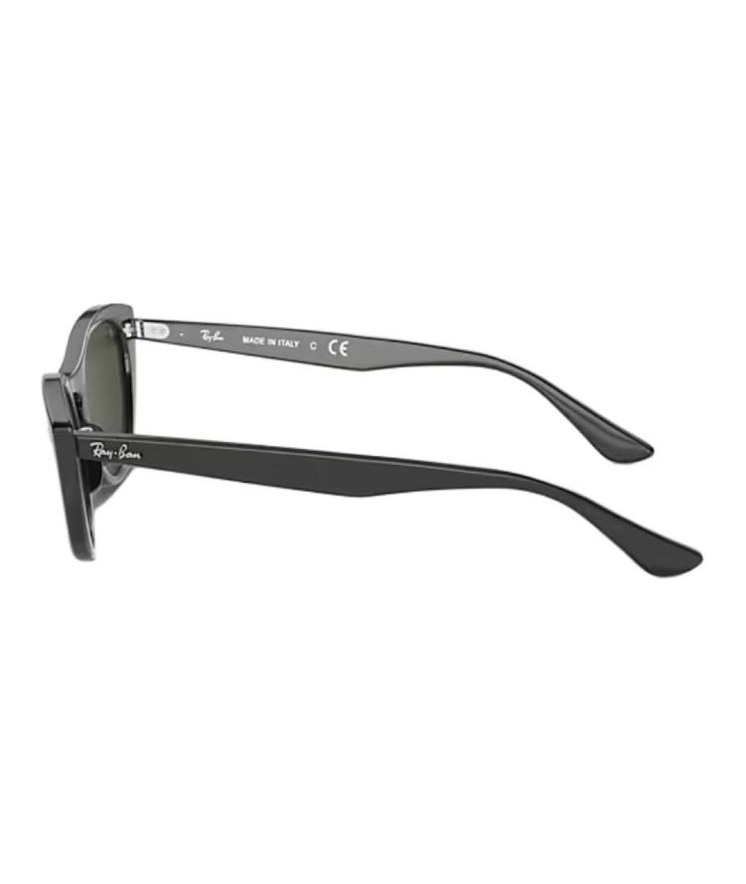 RAY BAN Черные пластиковые солнцезащитные очки, фото 3
