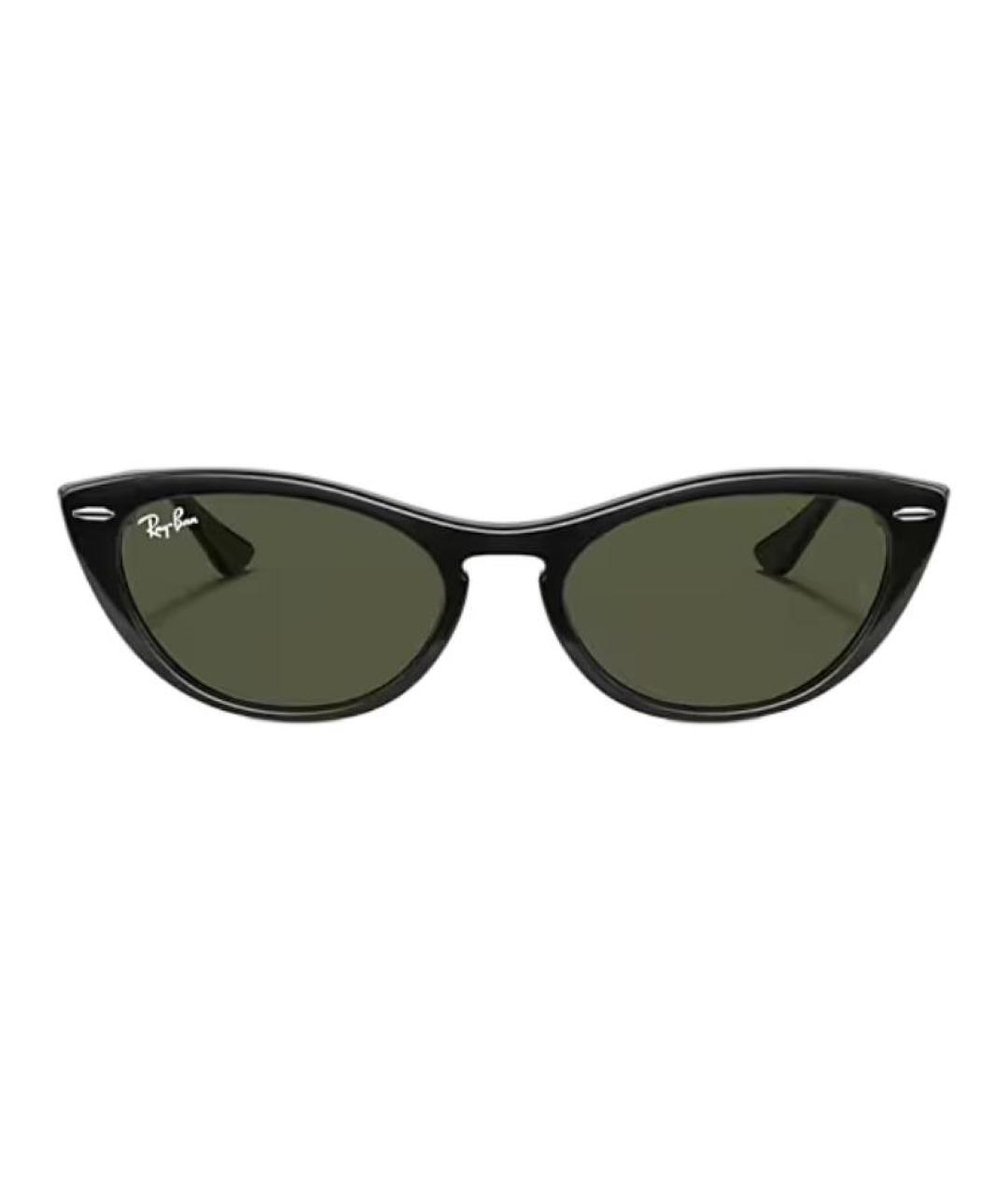 RAY BAN Черные пластиковые солнцезащитные очки, фото 2