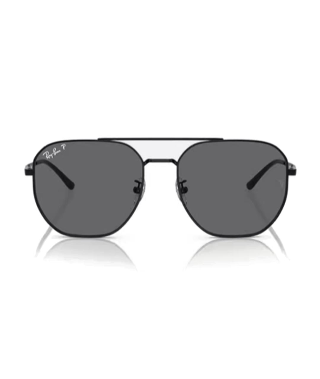 RAY BAN Черные металлические солнцезащитные очки, фото 2