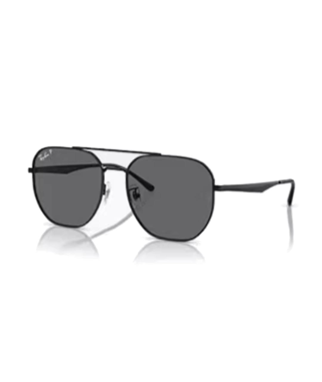 RAY BAN Черные металлические солнцезащитные очки, фото 1