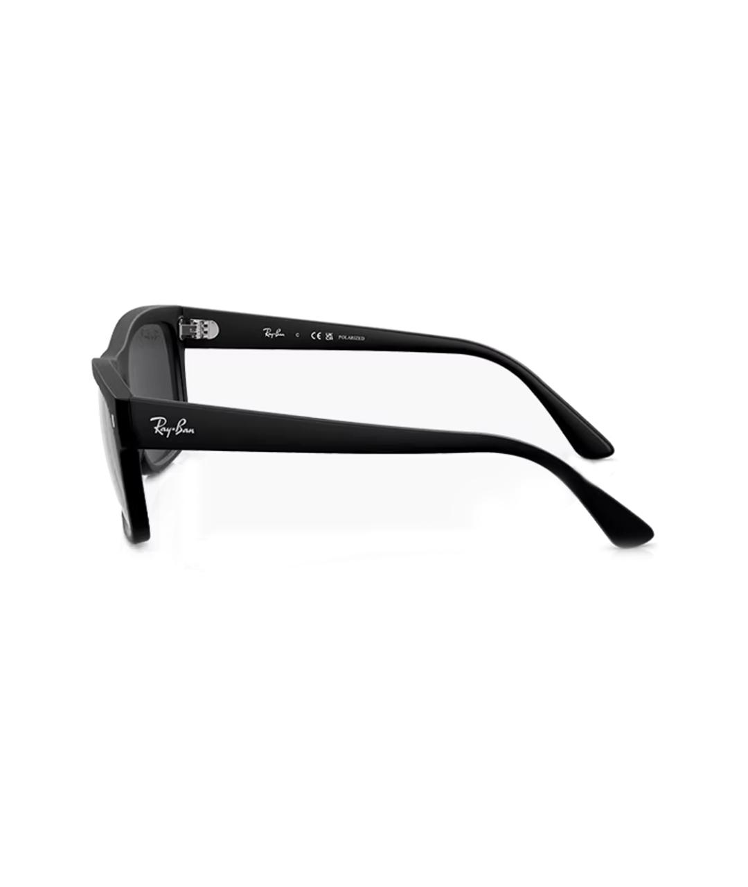 RAY BAN Черные пластиковые солнцезащитные очки, фото 3