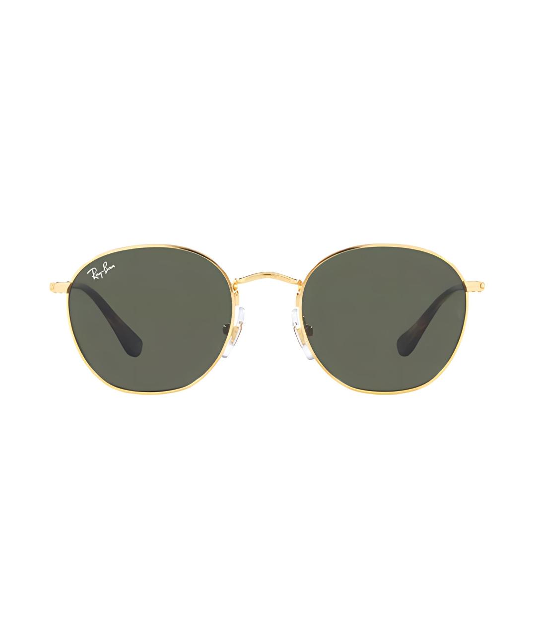 RAY BAN Золотые металлические солнцезащитные очки, фото 1