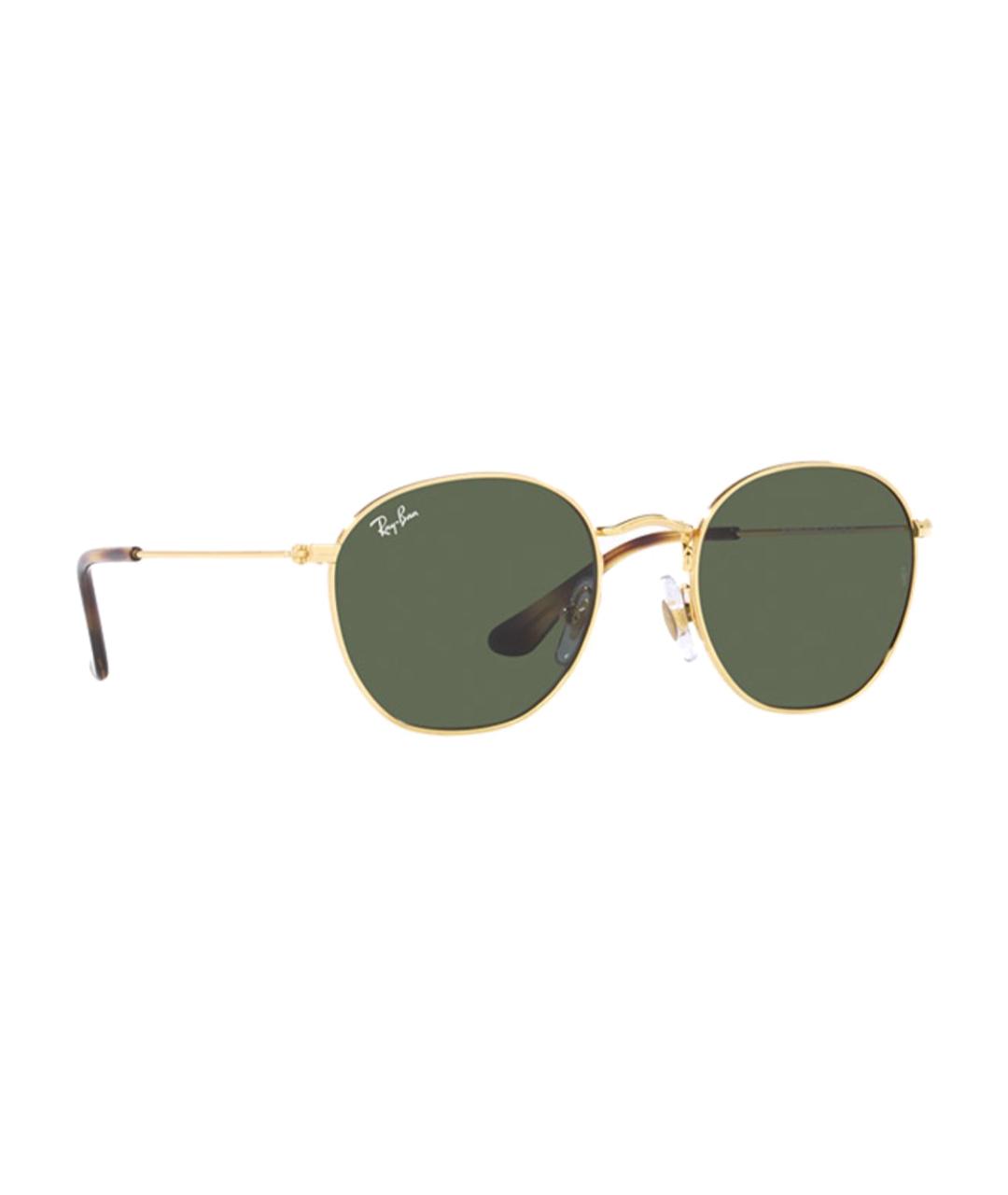 RAY BAN Золотые металлические солнцезащитные очки, фото 2