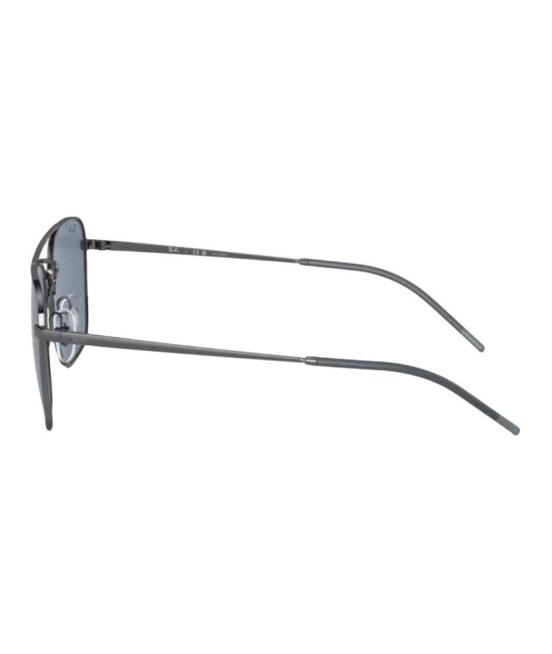 RAY BAN Черные металлические солнцезащитные очки, фото 3