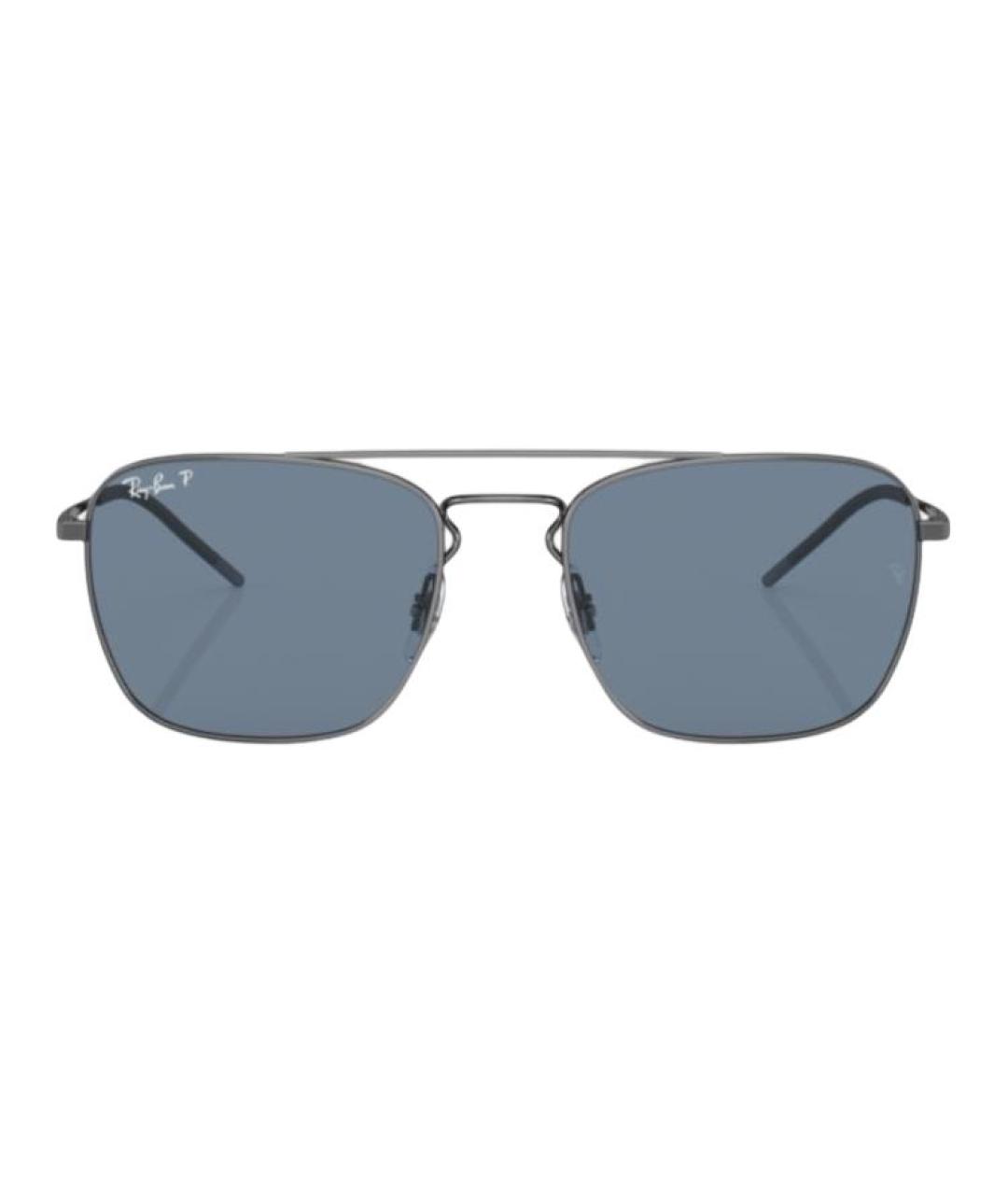 RAY BAN Черные металлические солнцезащитные очки, фото 2