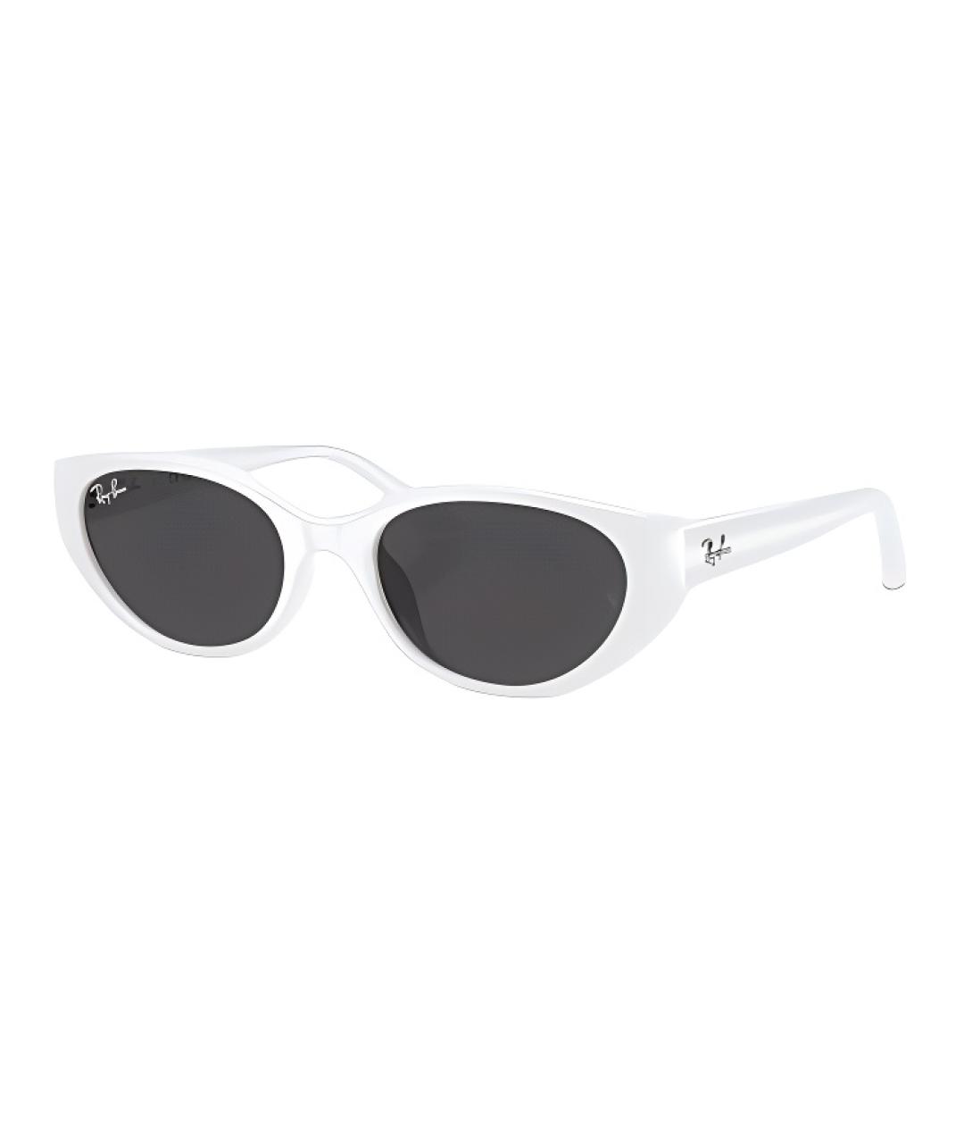 RAY BAN Белые пластиковые солнцезащитные очки, фото 1