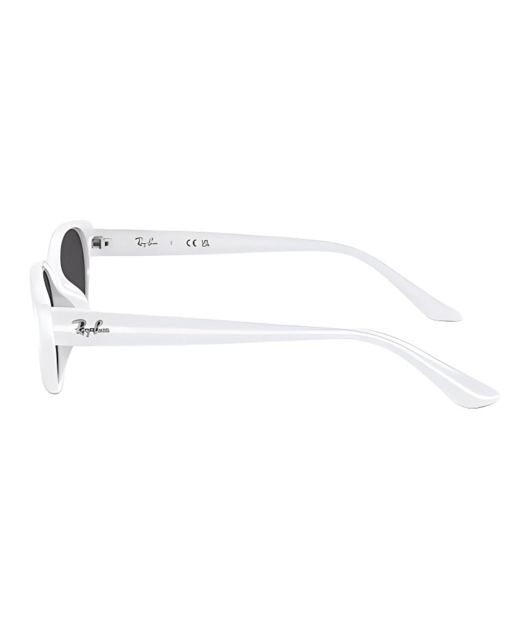 RAY BAN Белые пластиковые солнцезащитные очки, фото 3