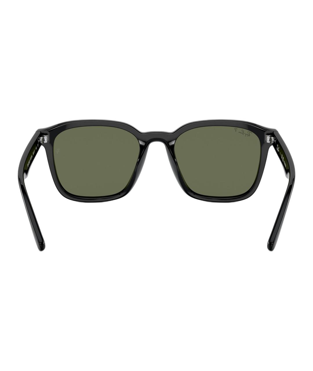 RAY BAN Черные пластиковые солнцезащитные очки, фото 4