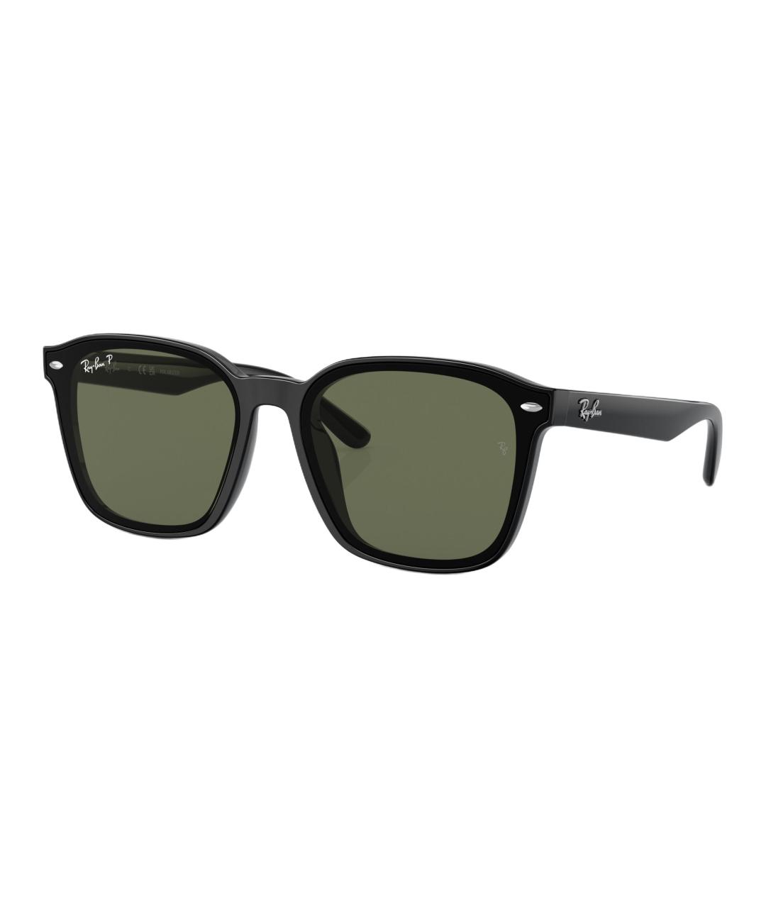 RAY BAN Черные пластиковые солнцезащитные очки, фото 1